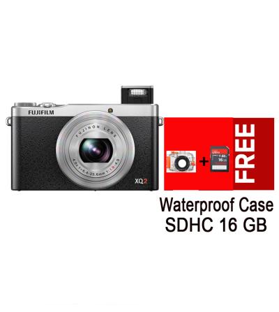 Fujifilm XQ2 X-Q2 - Silver + Gratis Waterproof Case + O Ring Kit +SDHC 16GB