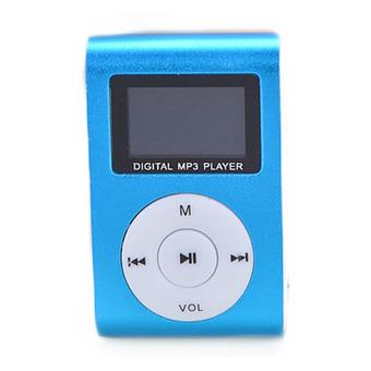 GE 32GB Mini USB FM Radio LCD Screen MP3 Player Clip (Blue) (Intl)  