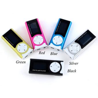GE Digital LCD Screen Clip-on MP3 Player Rechargable Media Music Player With Micro SD Card Slot(INTL)  