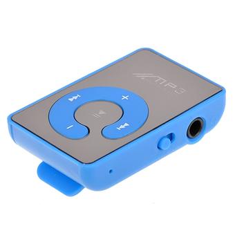 GE Mini Clip Metal USB MP3 Music Media Player With Micro TF/SD card Slot Support 128M - 8GB +earphone Blue (Blue) (Intl)  