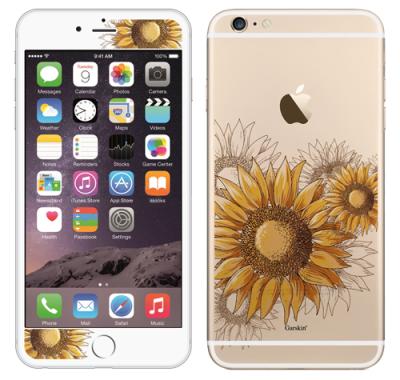 Garskin Sun Flower Glaze Printed on Transparent Material Skin Protector for iPhone 6