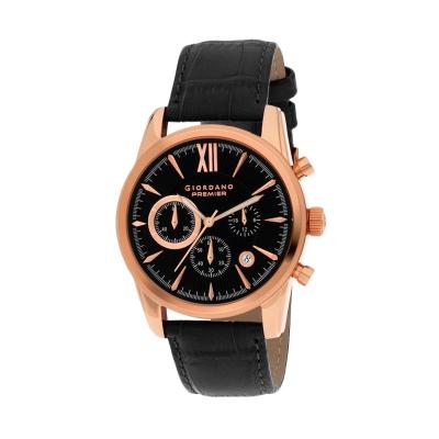 Giordano Timewear Premier P118-06 Black Rose Gold Jam Tangan Pria