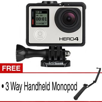 GoPro Hero 4 - 12 MP - Black Edition Special Kit (+ 3 Way Handheld Monopod)  