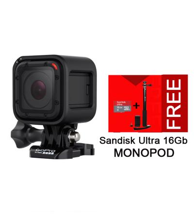 GoPro Hero 4 Session _ FREE Monopod Hunter+Memory Sandisk Ultra 16GB class 10 HITAM
