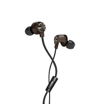 GranVela Phrodi POD-201P Enhanced Bass Creative Couples/lovers In-Ear Headphone with Microphone (Brown) (Intl)  