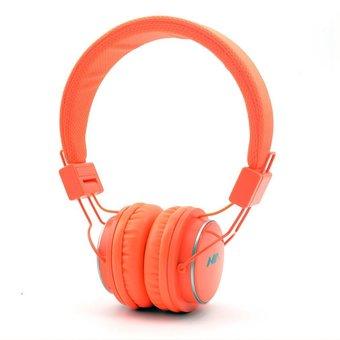 GranVela Q8 Foldable Bluetooth Stereo On Ear Headphones with Micro SD (TF) Card Music Player And FM Radio Supports 3.5mm jack Headsets (Orange) (Intl)  