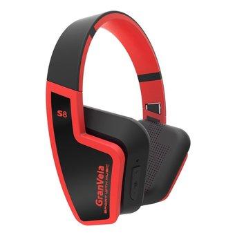 GranVela S8 Bluetooth 4.0 Headphones Foldable Wireless Headset with Mic for Running Sport or Travel (Red) (Intl)  