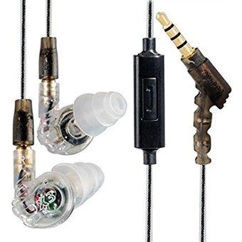 GranVela X3 Sound Isolating Earphones with Single Dynamic MicroDriver Sport HIFI In-Ear Headphones with Memory Wire and Inline Microphone and Detachable Cables (Transparen White) (Intl)  