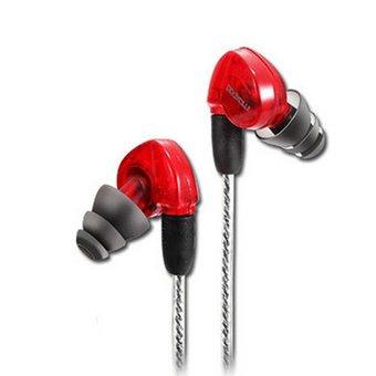 GranVela X6 Pro In-Ear Headphones Sound Isolating Stage Monitor/Sport&GYM/Memory Wire/In-Line Microphone/Detachable Cables Earphones (Red) (Intl)  