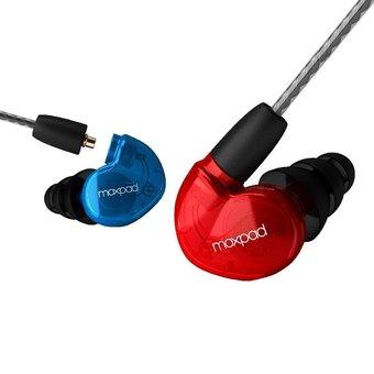 GranVela X6 Pro In-Ear Headphones Sound Isolating Stage Monitor/Sport&GYM/Memory Wire/In-Line Microphone/Detachable Cables Earphones (Blue & Red) (Intl)  