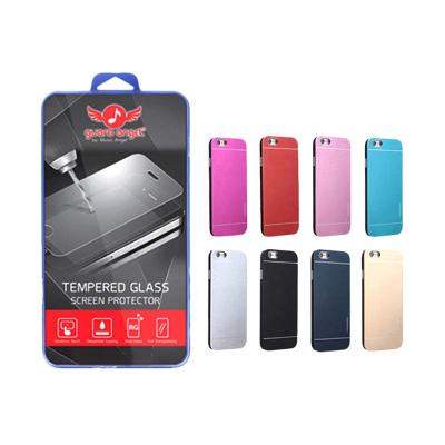 Guard Angel Tempered Glass Screen Protector Bundling Motomo Metal Casing for HTC One M8