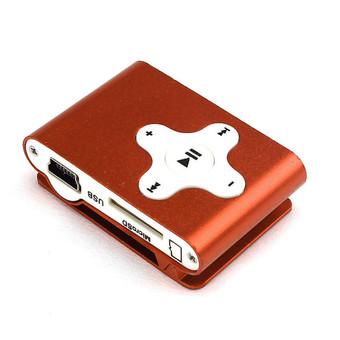 HKS 32GB Mini Clip Metal USB MP3 Player Support Micro SD TF Card Music Media (Orange) (Intl)  