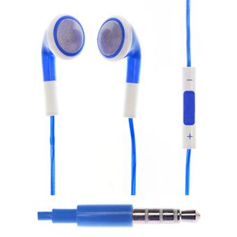 HKS Best Earphones for iPhone Headset Earphone With Mic Headphone Earbuds Blue (Intl)  