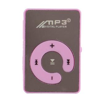 HKS GETEK 8GB Mini Mirror Clip USB Digital Mp3 Music Player SD TF Card (Purple) (Intl)  