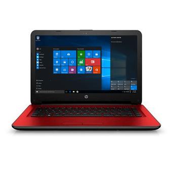 HP 14-ac150TU - Intel Celeron Dual Core N3050 - 2GB RAM - Window 10 - Merah  