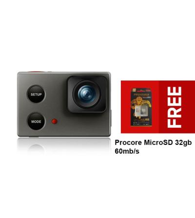 ISAW WING Wi-Fi Full HD Action Camera - Silver + Procore MicroSD 32gb 60mb/s