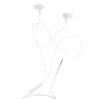 In-Ear 3.5mm Stereo Music Bass Headset Earpiece with In-line Control Microphone for iPhone 6s plus Samsung Galaxy Mp3/4 Player PC Laptop (White) (Intl)  