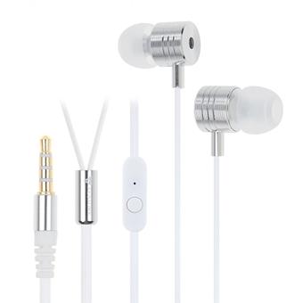 In-Ear Stereo Earphones with Wire Control + MIC for iPhone 6 & 6 Plus , iPhone 5 & 5S & 5C, iPhone 4 & 4S, iPad, iPod, Samsung Galaxy S 6 / S 5 / Note 4, HTC, Sony(Silver)  
