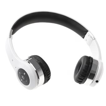 JF Stretchable & Foldable Wireless Bluetooth V3.0 Headset Headphone with Mic(White)  