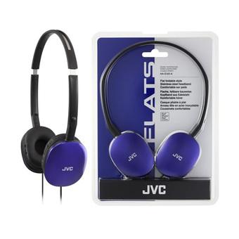 JVC HA-S160A Blue FLATS Headphone Stereo Cable Over-the-head Binaural /GENUINE  