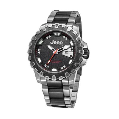 Jeep Multifunction Watch JEEP JPW61401 Analog Jam Tangan Pria - Black Silver