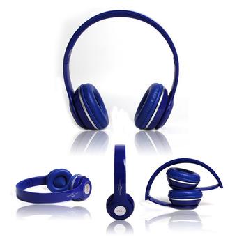 Kingdom Mall Foldable Over-The-Ear Headphone Sport Headsets Blue (Intl)  