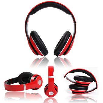 Kingdom Mall Foldable Over-The-Ear Headphone Sport Headsets Red (Intl)  