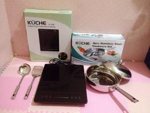 Kuche Kompor Induksi type K-168 Bonus 4pcs stainless steel cooking set