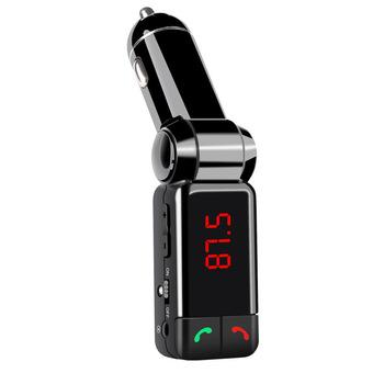 LCD Bluetooth Car Kit MP3 FM Transmitter USB Charger Handsfree for iPhone (Black)  