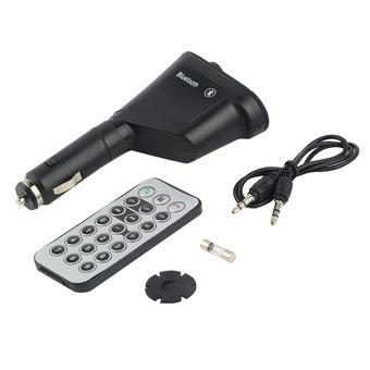 LCD Car Kit Bluetooth MP3 Player FM Transmitter Modulator SD MMC USB Remote Blue  