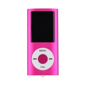 LCD Digital MP3/MP4 Video FM Radio Player for 2GB-16GB SD/TF Card (Pink) (Intl)  
