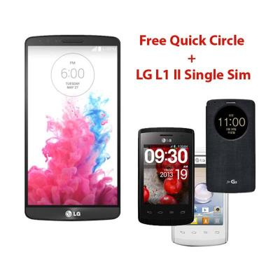 LG G3 16GB Titan Free Quick Circle + LG L1 II Single Sim