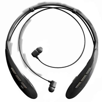 LG HBS840T Bluetooth+FM+MP3 Player dengan Slot MicroSD Stereo Headset - Hitam + Gratis Power Adaptor  