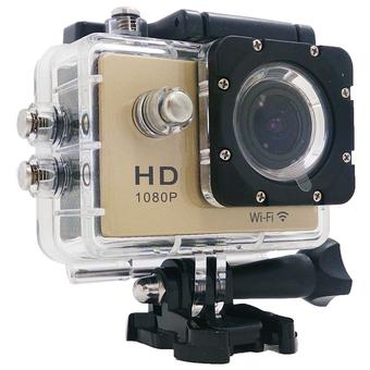 LODS Action Cam Wifi 1080P HD Sport Edition-Water Resistance 30m Screen 2" - Gold  