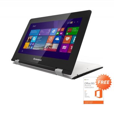 Lenovo Laptop 2in1 Yoga 300 80M1002HID White Notebook [11.6 Inch/N3050/4 GB/Win 10] + Office 365 Personal