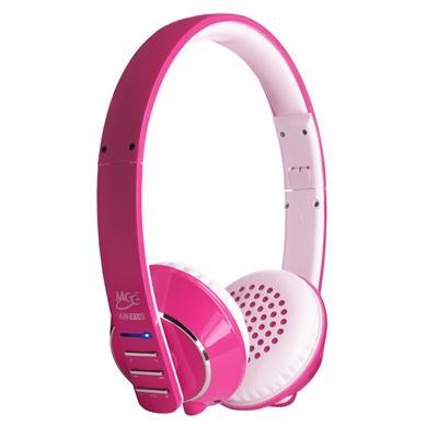 MEElectronics Air-Fi Runaway Stereo Bluetooth Wireless Headphones with Hidden Microphone - AF32 - Pink