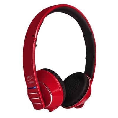 MEElectronics Air-Fi Runaway Stereo Bluetooth Wireless Headphones with Hidden Microphone - AF32 - Red