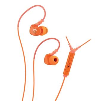 Meelec Sport-Fi Memory Wire In-Ear Earphones with Remote and Mic - Second Generation - M6P - Orange  