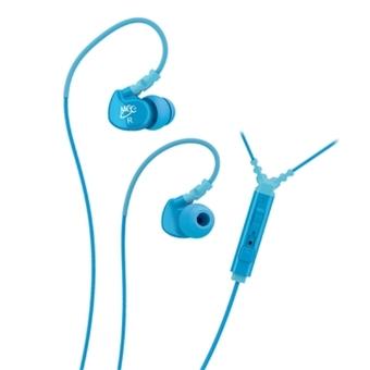 Meelec Sport-Fi Memory Wire In-Ear Earphones with Remote and Mic - Second Generation - M6P - Teal Blue  