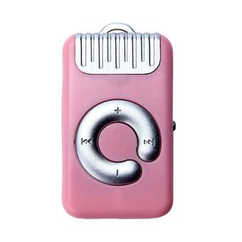 Mini Clip Metal USB MP3 Player Support Micro SD TF Card Music Media Pink  