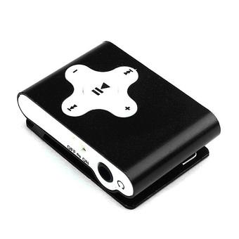 Mini Clip Metal USB MP3 Player Support Micro SD TF Card Music Media (Black)  