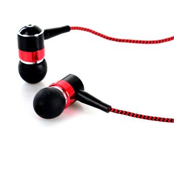 Mini In-Ear Remote Earphones w/ Microphone for IPHONE / IPOD - Red + Black (Intl)  