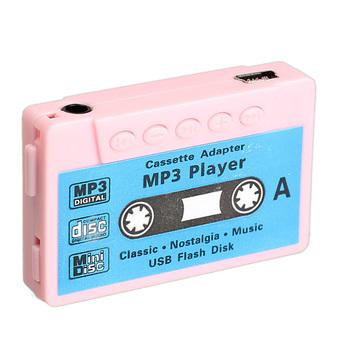 Mini MP3 Player TF USB Flash Disk Cassette Speaker Pink  