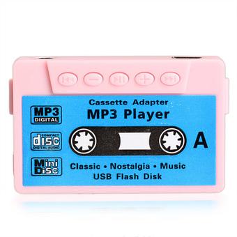 Mini MP3 Player TF USB Flash Disk Cassette Speaker Pink #F8s (Intl)  