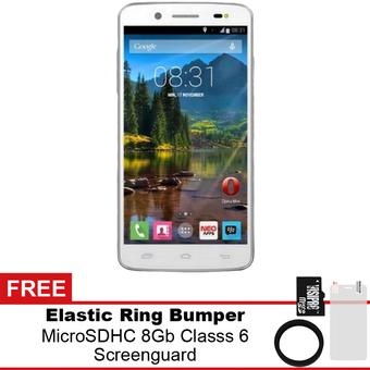 Mito Fantasy U A60- 8GB - Putih + Gratis MicroSDHC 8Gb Class 6 + Elastic Ring Bumper + Screenguard  