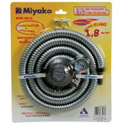 Miyako Paket Regulator & Selang Fleksibel RMS-106M 1.8 m - Silver
