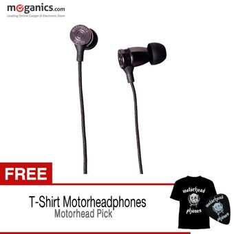 Motorheadphones Earphone Trigger + Free Kaos & Pick Gitar - Hitam  