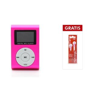 Music Angel MP3 Player Jogja - Pink + Gratis Earphone MA222  