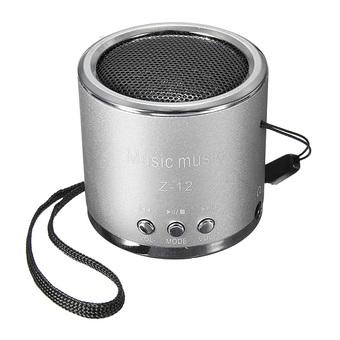 New Portable Mini Speaker Amplifier FM Radio USB Micro SD TF Card MP3 Player (Silver)  