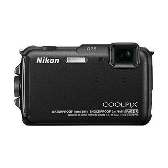 Nikon COOLPIX AW120 16 MP Waterproof Digital Camera Black  